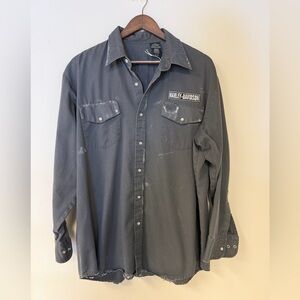 Harley x trashxhaus Patched Mechanic Shirt